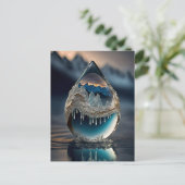 Briefkaart van druplet, bevroren (Staand voorkant)