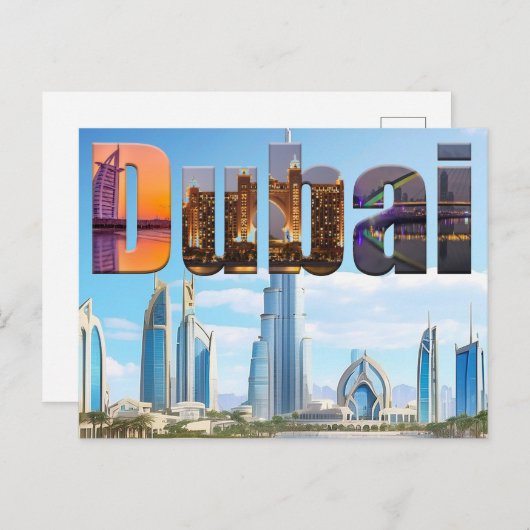 Briefkaart van Dubai (Voorkant / Achterkant)