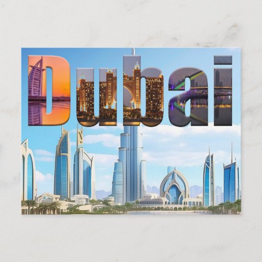 Briefkaart van Dubai (Voorkant)