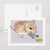 Briefkaart van een breibruine muis (Voorkant / Achterkant)