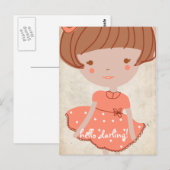 briefkaart van een zoete boeg van papiervruchten (Voorkant / Achterkant)