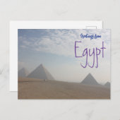 Briefkaart van Egyptische Pyramides (Voorkant / Achterkant)