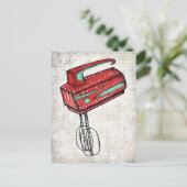 Briefkaart van elektrische handmixer (Staand voorkant)