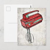 Briefkaart van elektrische handmixer (Voorkant / Achterkant)