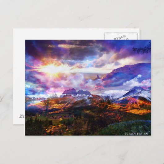 Briefkaart van fantasy (Voorkant / Achterkant)