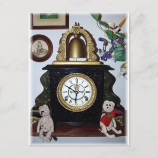 Briefkaart van Franscious en Lennart Old Clock