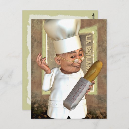 Briefkaart van Franse bakkerij (Voorkant / Achterkant)