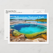 Briefkaart van geelsteen (Voorkant / Achterkant)