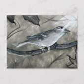 Briefkaart van gekantelde vogelbomen (Voorkant)