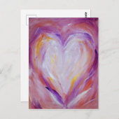 Briefkaart van geverfd hart (Voorkant / Achterkant)