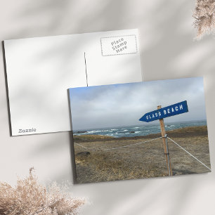 Briefkaart van glasdoorsnede Fort Bragg, Mendoci