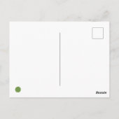 Briefkaart van groene en bruine kippen (Achterkant)