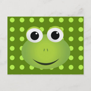 Briefkaart van groene kikker