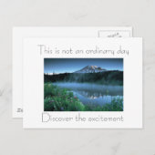 Briefkaart van het bergachtige Uitzicht (Voorkant / Achterkant)