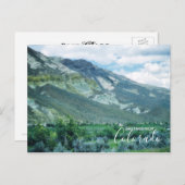Briefkaart van het berglandschap van de Colorado (Voorkant / Achterkant)