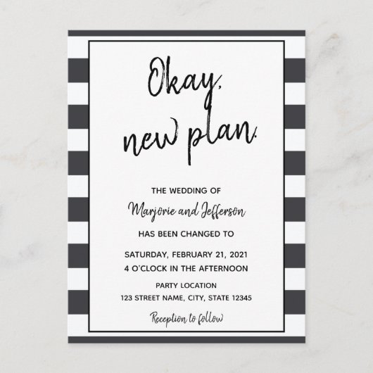 Briefkaart van het Berichten van het Zwarte en Wit (Voorkant)