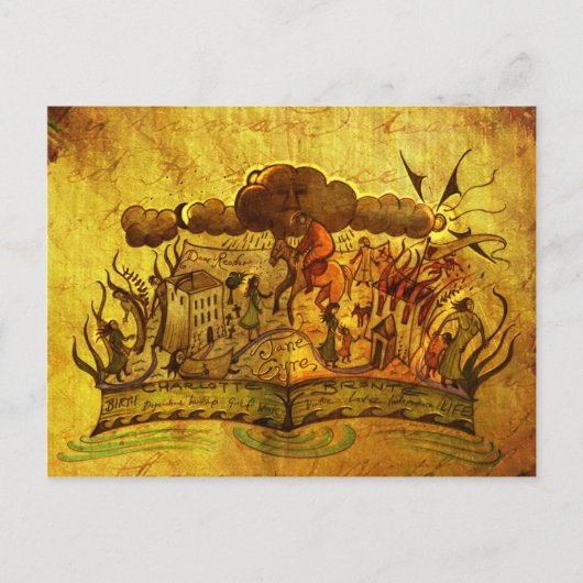 briefkaart van het boek 'Jane Eyre' (Voorkant)
