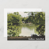 Briefkaart van het centrale park van Boathouse (Voorkant / Achterkant)