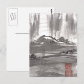 Briefkaart van het Chinese landschap Mountain Drea (Voorkant / Achterkant)