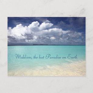 Briefkaart van het eiland Maldiven paradijs