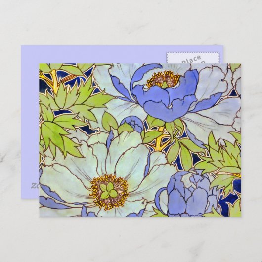 Briefkaart van het fluitpatroon van Peony (Voorkant / Achterkant)