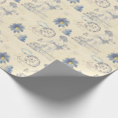  Briefkaart van het Franse Roos Lady Bee Flower Cadeaupapier (Hoek)