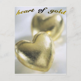 Briefkaart van het hart van goud