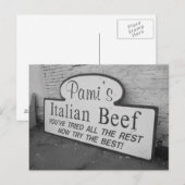 Briefkaart van het Italiaanse rundvlees van Pami (Voorkant / Achterkant)