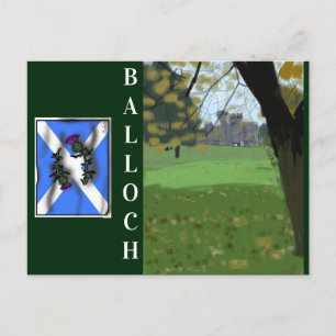 Briefkaart van het kasteel van Balloch