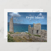 Briefkaart van het kasteel van de Maagdeneilanden (Voorkant / Achterkant)