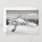 Briefkaart van het landschap Lapland souvenir (Voorkant / Achterkant)