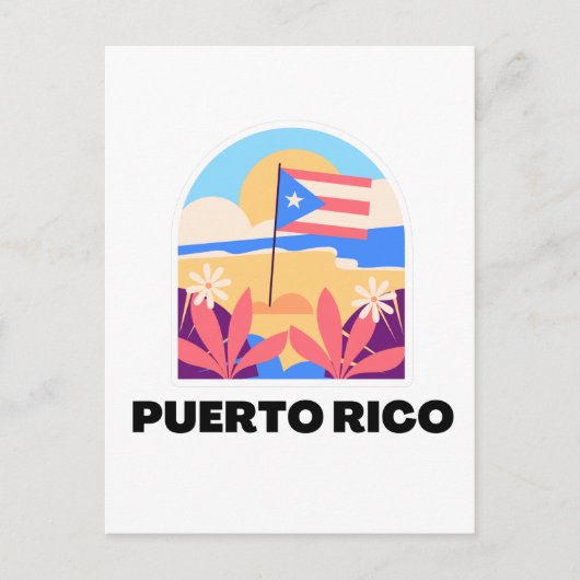 Briefkaart van het landschap Puerto Rico (Voorkant)