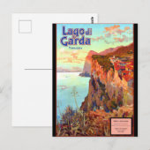 Briefkaart van het meer Garda (Voorkant / Achterkant)