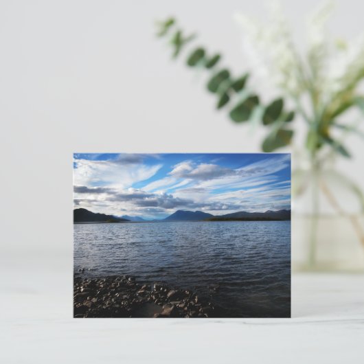 Briefkaart van het meer van Aleknagik (Staand voorkant)