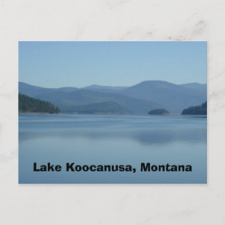 Briefkaart van het meer van Koocanusa Montana