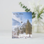 Briefkaart van het meer van Tahoe (Staand voorkant)