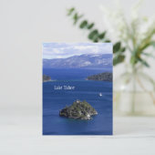 Briefkaart van het meer van Tahoe (Staand voorkant)