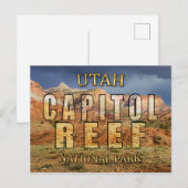 Briefkaart van het nationaal park Capitol Reef (Voorkant / Achterkant)