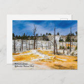 Briefkaart van het nationaal park Mammoth Springs  (Voorkant / Achterkant)