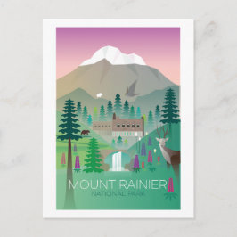 Briefkaart van het Nationaal Park Mount Rainier