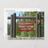 Briefkaart van het nationale park Grand Teton (Voorkant / Achterkant)