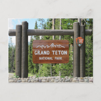 Briefkaart van het nationale park Grand Teton