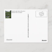 Briefkaart van het nationale park Rocky Mountain (Achterkant)