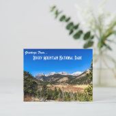 Briefkaart van het nationale park Rocky Mountain (Staand voorkant)