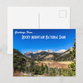 Briefkaart van het nationale park Rocky Mountain (Voorkant / Achterkant)