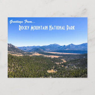 Briefkaart van het nationale park Rocky Mountain