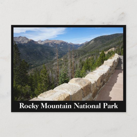 Briefkaart van het nationale park Rocky Mountain (Voorkant)
