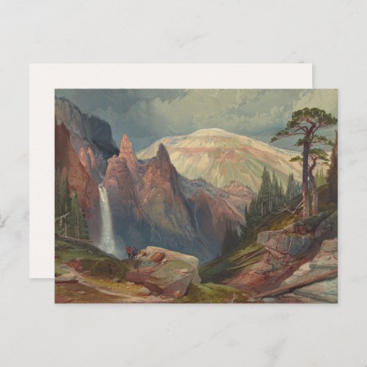 Briefkaart van het nationale park van Yellowstone (Voorkant / Achterkant)