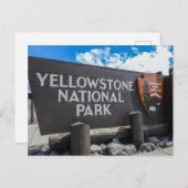 Briefkaart van het nationale park van Yellowstone (Voorkant / Achterkant)