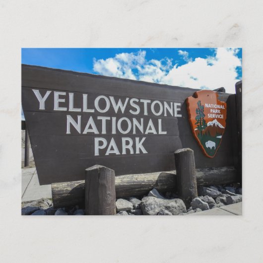 Briefkaart van het nationale park van Yellowstone (Voorkant)